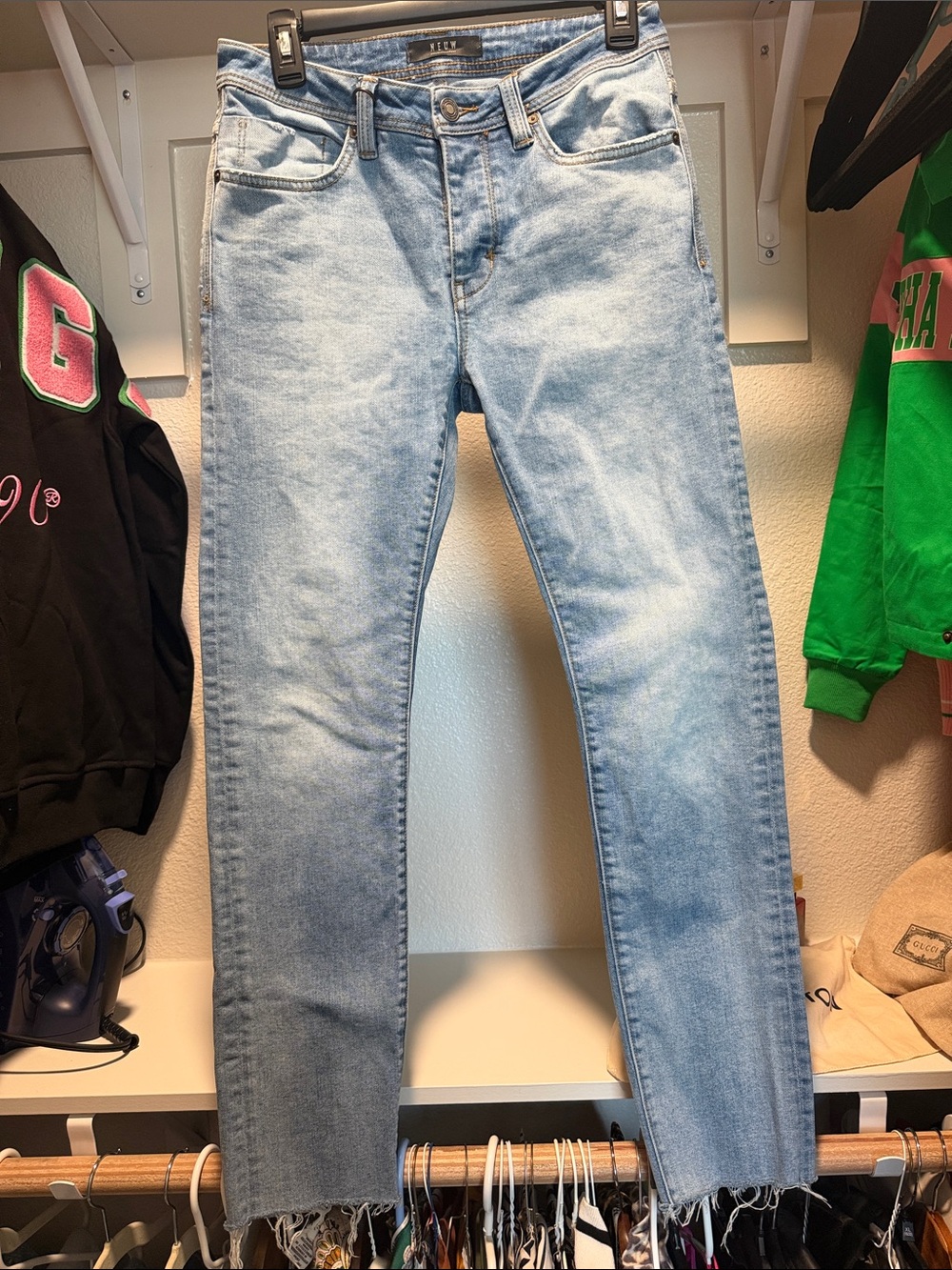 NEUW custom distressed skinny jean